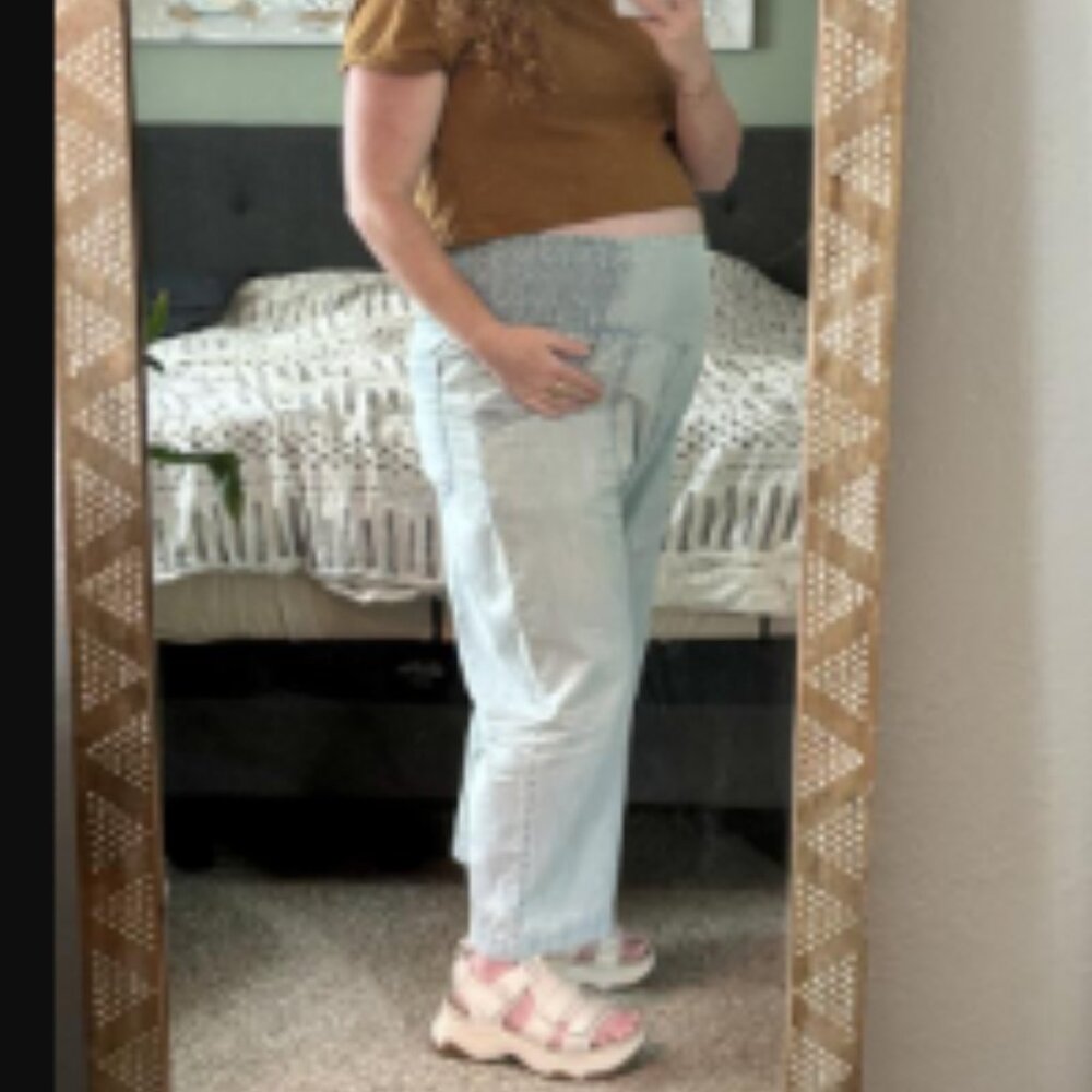 We the Free WTF Congrats Grandma is suddenly Pregnant Pull On Oversized Pants L